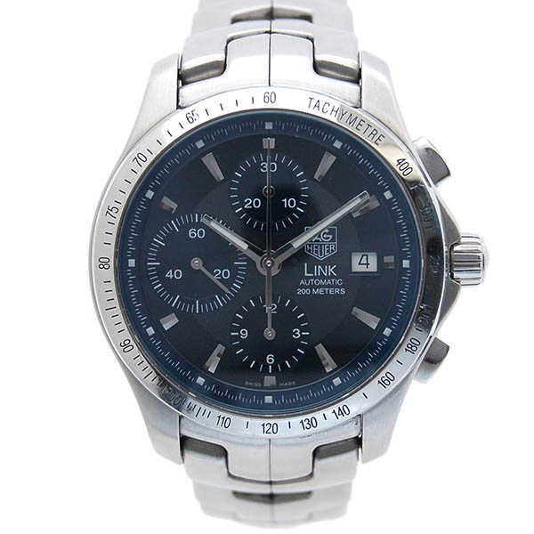 タグホイヤー　TAG HEUER　リンク　タキメータークロノ　CJF2114.BA0576 ブルー　USED　中古