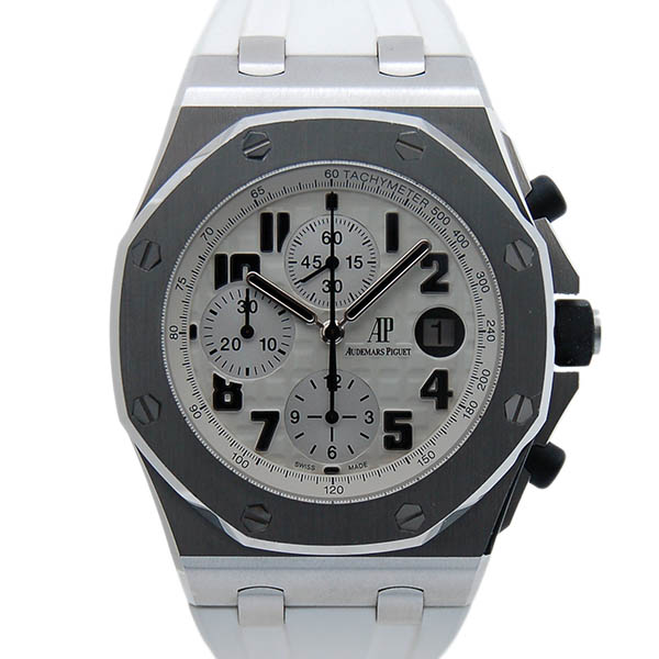 オーデマ・ピゲ　AUDEMARS PIGUET　ロイヤルオーク　オフショアクロノ　サファリ　26170ST.OO.D091CR.01　SS　アイボリー　ラバーベルト　USED　中古