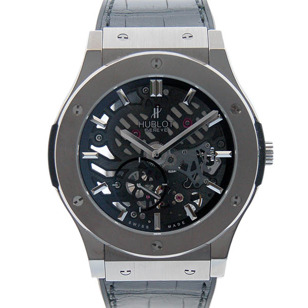 ウブロ　HUBLOT　クラシックフュージョン　クラシコ　ウルトラシン　スケルトン　515.NX.0170.LR　USED　中古