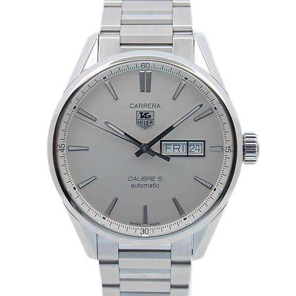 タグホイヤー　TAG HEUER　カレラ　デイデイト　キャリバー5　WAR201B.BA0723　SS　シルバー　USED　中古
