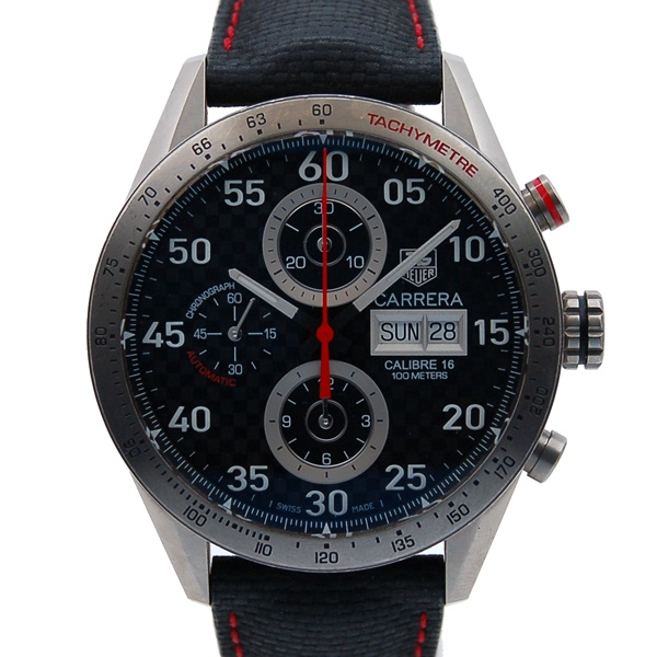 タグホイヤー　TAG HEUER　カレラタキメータークロノ　デイデイト　CV2A80.FC6256　チタン　Cal.16　43mm　USED　中古