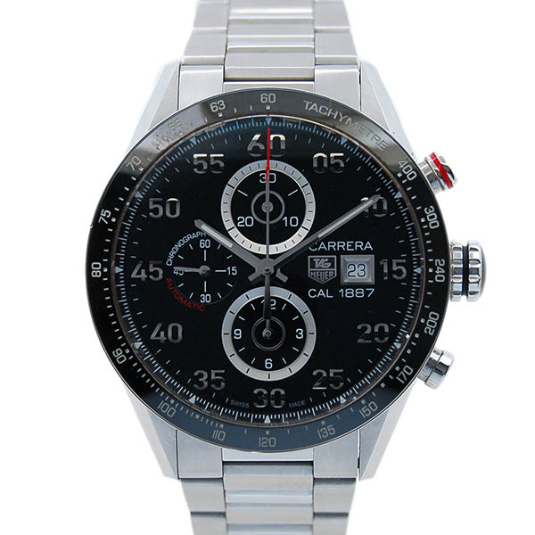 タグホイヤー　TAG HEUER　カレラタキメータークロノ　キャリバー1887　CAR2A10.BA0799　ブラック　SS　43mm　USED　中古
