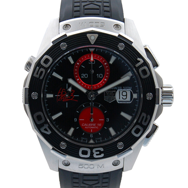 タグホイヤー　TAG HEUER　アクアレーサー  クロノグラフ　Air-K　日本限定300本　CAJ2113.FT6023　SS　ブラック　USED　中古