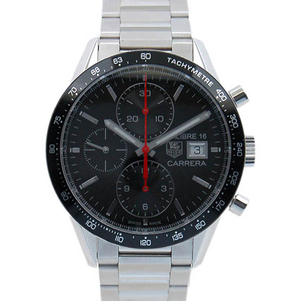 タグホイヤー　TAG HEUER　カレラタキメーター　クロノグラフ　キャリバー16　CV201AK.BA0727　SS　ブラック　USED　中古