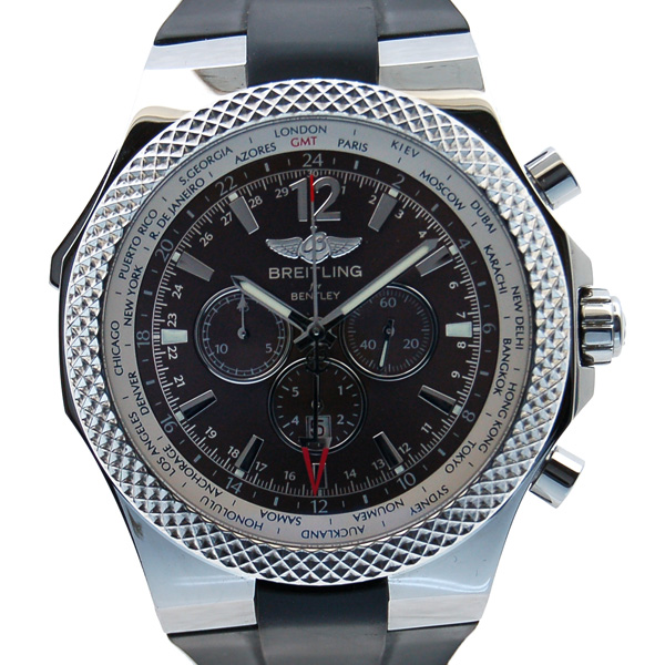 ブライトリング　BREITLING　ベントレー　GMT　クロノグラフ　A476Q54GRC  A47362　SS　ブラウン　ラバーベルト　USED　中古