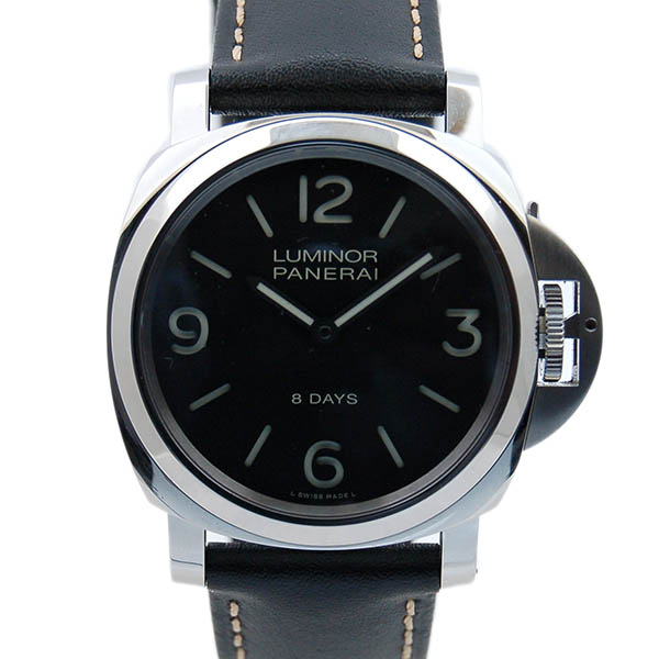 パネライ　PANERAI　ルミノールベース　8デイズ　アッチャイオ　PAM00560　SS　44mm　手巻き　ブラック　USED　中古