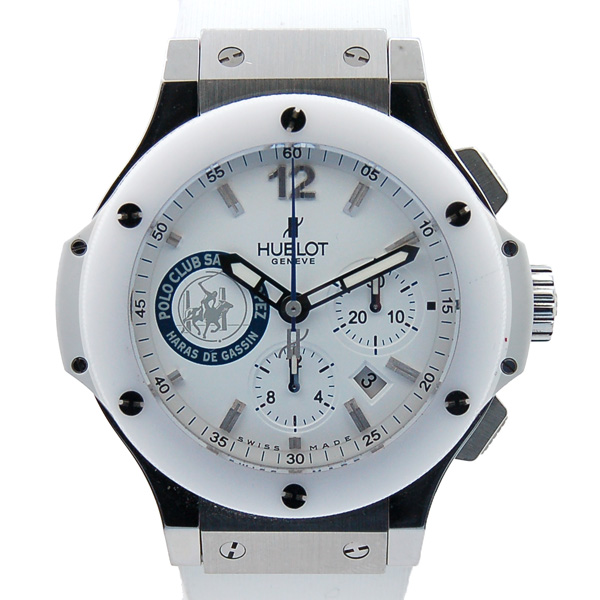 ウブロ　HUBLOT　ビッグバン　ポロクラブ　301.SE.230.LS　44mm　ホワイト　限定　USED　中古