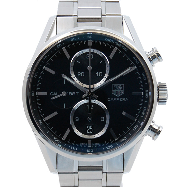 タグホイヤー　TAG HEUER　カレラクロノ　キャリバー1887　CAR2110.BA0720　41mm　SS　ブラック　自動巻　USED　中古