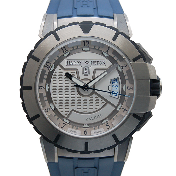 ハリーウィンストン　HARRY WINSTON　オーシャンスポーツ　411/MA44ZC.W　44mm　ザリウム　ホワイト　ラバーベルト　USED　中古