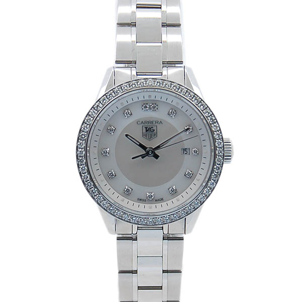 タグホイヤー　TAG HEUER　カレラ　レディ　WV1413.BA0793　ベゼルダイヤ　USED　中古