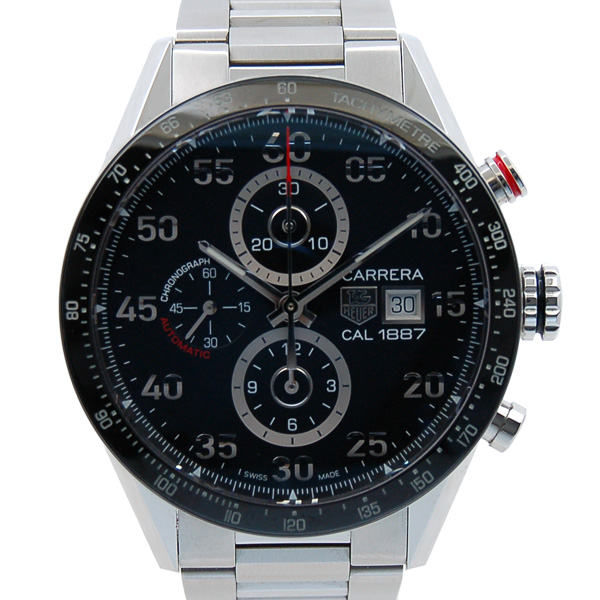 タグホイヤー　TAG HEUER　カレラタキメータークロノ　キャリバー1887　CAR2A10.BA0799　ブラック　SS　43mm　USED　中古