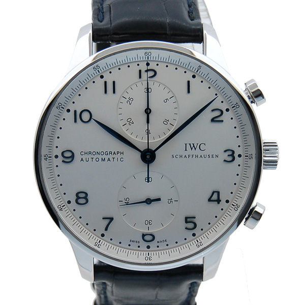 IWC　ポルトギーゼ　IW371446　シルバー　青針　Dバックル　自動巻　USED　中古