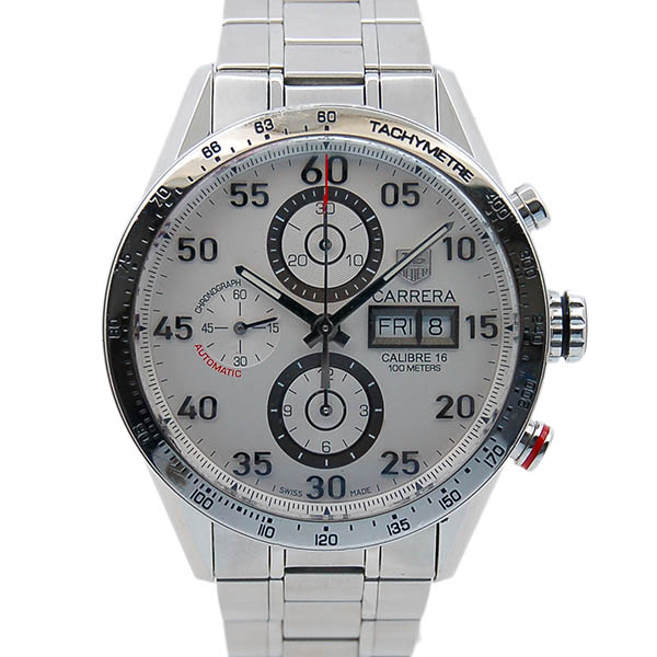 タグホイヤー　TAG HEUER　カレラ　タキメトリック　クロノデイデイト　シルバー　CV2A11.BA0796　自動巻　SS　USED　中古