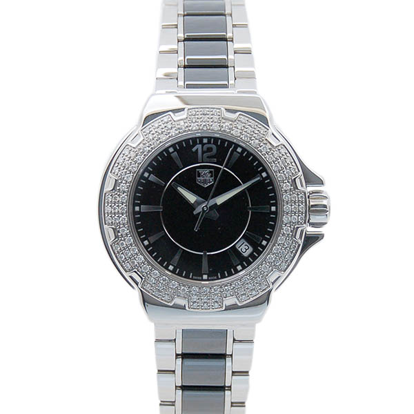 タグホイヤー　TAG HEUER　フォーミュラ1　ベゼルダイヤ　WAH1214.BA0859　ブラック　SS/CE　37mm　クォーツ　未使用