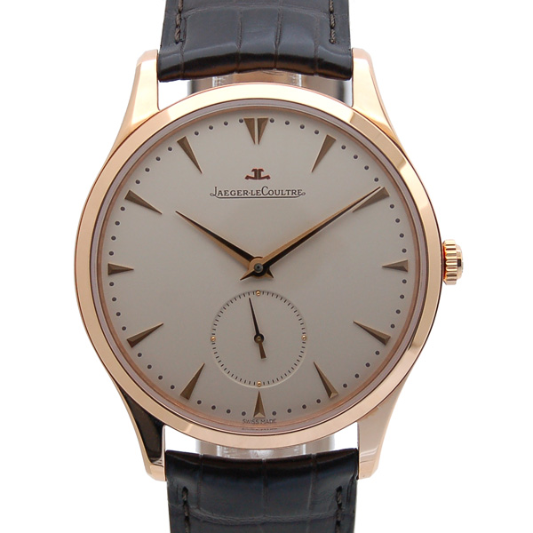 ジャガールクルト　Jaeger LeCoultre　マスターグランドウルトラスリム　Q1352420　18KPG　40mm　自動巻　シルバー　革ベルト　USED　中古