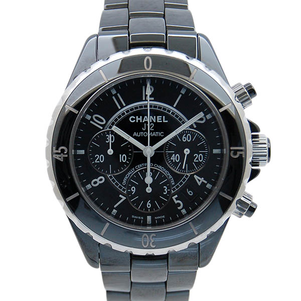 シャネル　CHANEL　J12　クロノグラフ　H0940　41mm　ブラックセラミック　メンズ　USED　中古