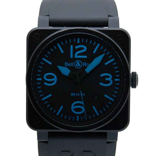 ベル＆ロス　BELL＆ROSS　BR03-92　ブルー　PVD　42mm　自動巻　USED　中古