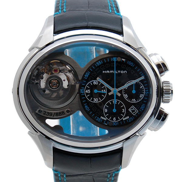 ハミルトン　HAMILTON　ジャズマスター　フェイス2フェイス　リミテッド　H32856705　革ベルト　世界888本限定　SS　USED　中古