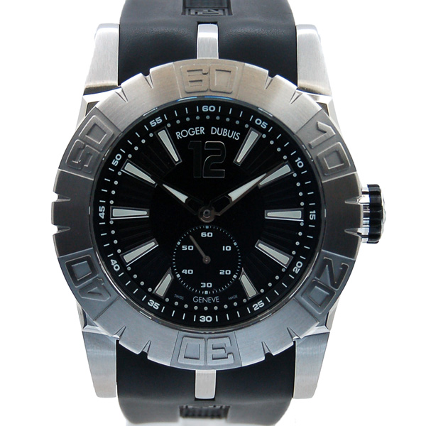 ロジェ・デュブイ　ROGER DUBUIS　ニューイージーダイバー SED46 821 91 00/09A01　ブラック　46mm　ラバーベルト　USED　中古