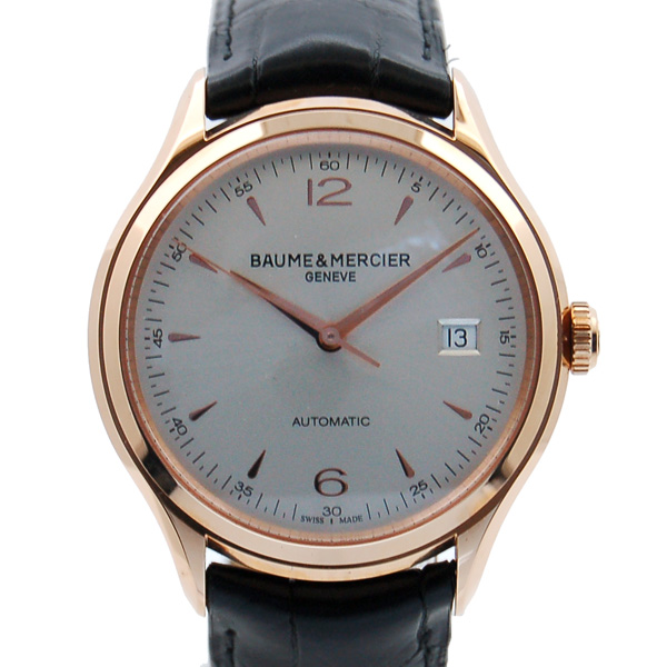 ボーム＆メルシェ　BAUME&MERCIER　クリフトン MOA10058　18KRG　シルバー　革　未使用品