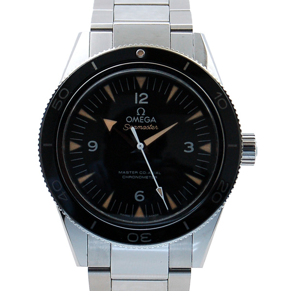 オメガ　OMEGA　シーマスター300　マスターコーアクシャル　233.30.41.21.01.001　SS　ブラック　41mm　USED　中古