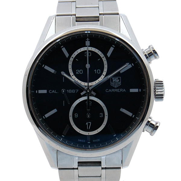 タグホイヤー　TAG HEUER　カレラクロノ　キャリバー1887　CAR2110.BA0720　41mm　SS　ブラック　自動巻　USED　中古