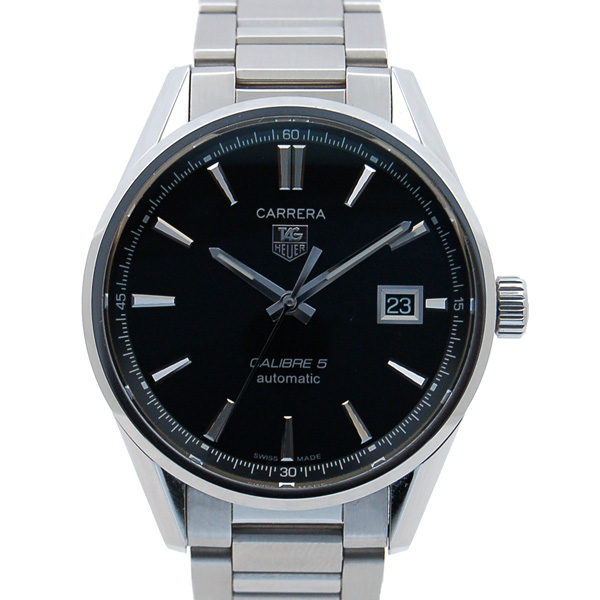 タグホイヤー　TAG HEUER　カレラ　キャリバー5　WAR211A.BA0782　SS　ブラック　39mm　USED　中古