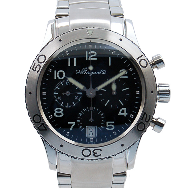 ブレゲ　BREGUET　トランスアトランティック　Type20　3820ST/H2/SW9　フライバッククロノ　SS　ブラック　USED　中古