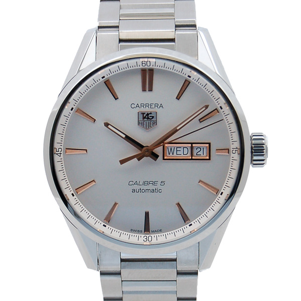 タグホイヤー　TAG HEUER　カレラ　デイデイト　キャリバー5　WAR201D.BA0723　41mm　SS　シルバー　USED　中古