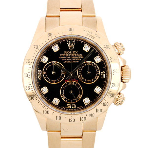 ロレックス　ROLEX　デイトナ　116528G　18Kイエローゴールド　8Pダイヤ　K番　USED　中古