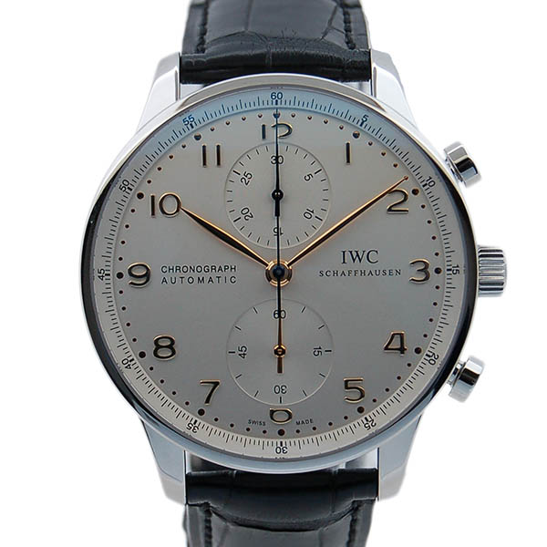 IWC　ポルトギーゼ　クロノグラフ　IW371445　シルバー　金針　Dバックル　自動巻　未使用品