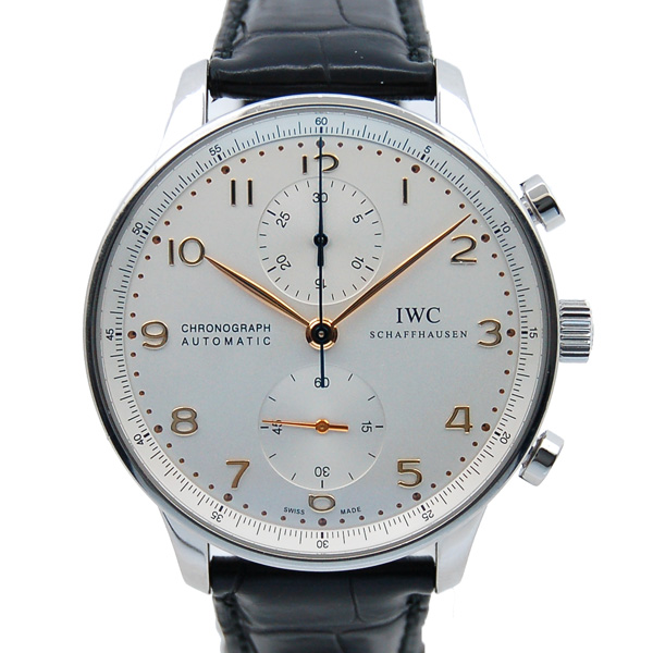 IWC　ポルトギーゼ　IW371445　シルバー　金針　Dバックル　自動巻　USED　中古