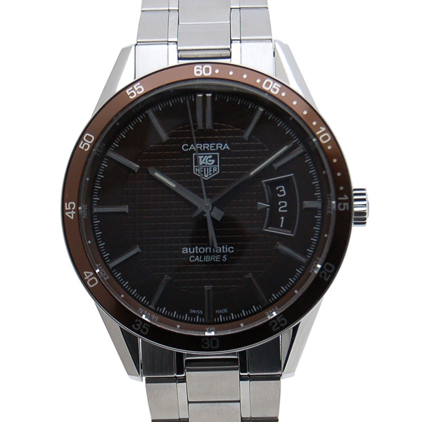 タグホイヤー　TAG HEUER　カレラ　キャリバー5　WV211N.BA0787　3針　SS　ブラウン　自動巻　USED　中古