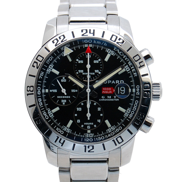 ショパール　CHOPARD　ミッレミリアGT　XL　GMTクロノ　自動巻　15/8992-3001　ブラック　USED　中古