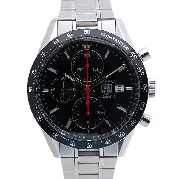 タグホイヤー　TAG HEUER　カレラ　レーシング　クロノグラフ　CV2014.BA0786　SS　ブラック　USED　中古
