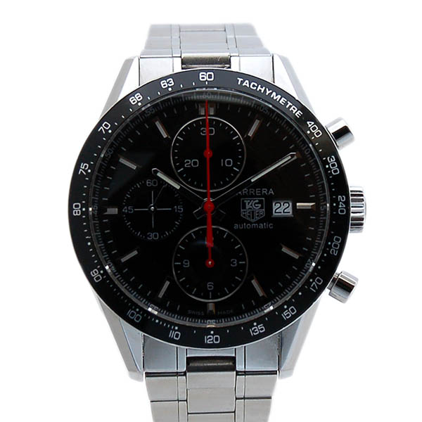 タグホイヤー　TAG HEUER　カレラ　レーシング　クロノグラフ　CV2014.BA0786　SS　ブラック　USED　中古