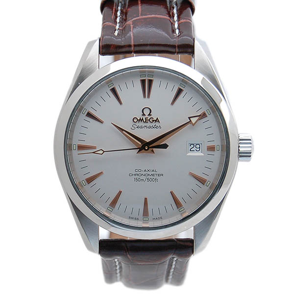 オメガ　OMEGA　シーマスターレイルマスター　2803.34.37　レザーベルト　39mm　自動巻　シルバー　USED　中古