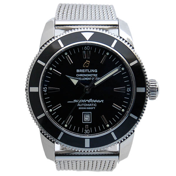 ブライトリング　BREITLING　スーパーオーシャンヘリテージ　46mm　A172B68OCA　ブラック　SSブレス　200m防水　USED 中古