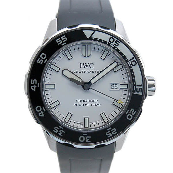 IWC　アクアタイマー　IW356811　ホワイト　SS　ラバー　2000m防水　USED　中古
