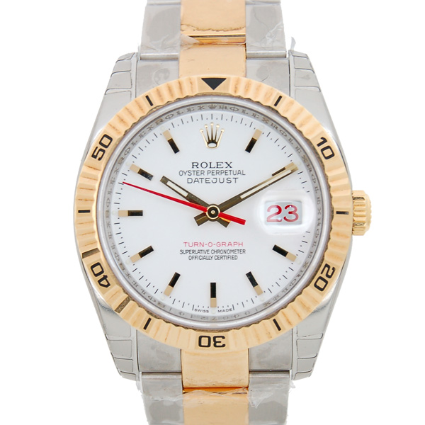 ロレックス　ROLEX　ターノグラフ　Ref.116263　ホワイト　SS×YG　コンビ　未使用