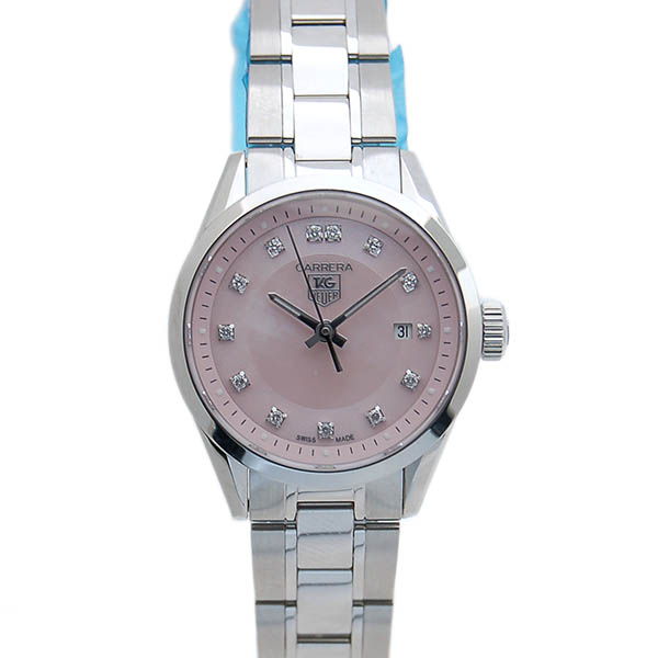 タグホイヤー　TAG HEUER　カレラ　レディ　WV1417.BA0793　13Pダイヤ　ピンクシェル　USED　中古