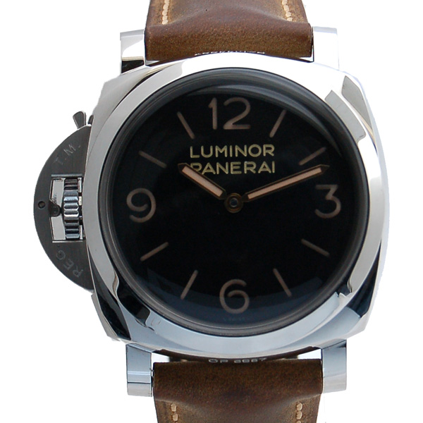 パネライ　PANERAI　ルミノール1950　3デイズ　レフトハンド　アッチャイオ　PAM00557　SS　47mm　手巻き　ブラック　R番　USED　中古