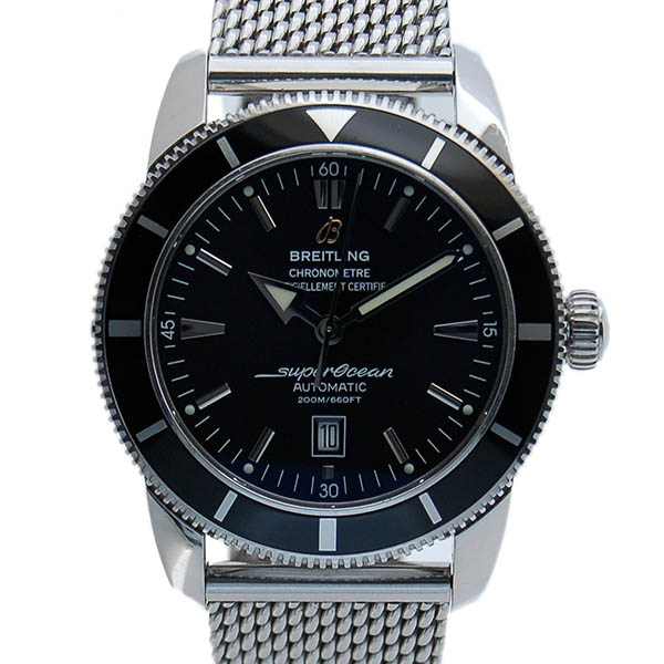 ブライトリング　BREITLING　スーパーオーシャンヘリテージ　46mm　A172B68OCA　ブラック　SSブレス　200m防水　USED 中古