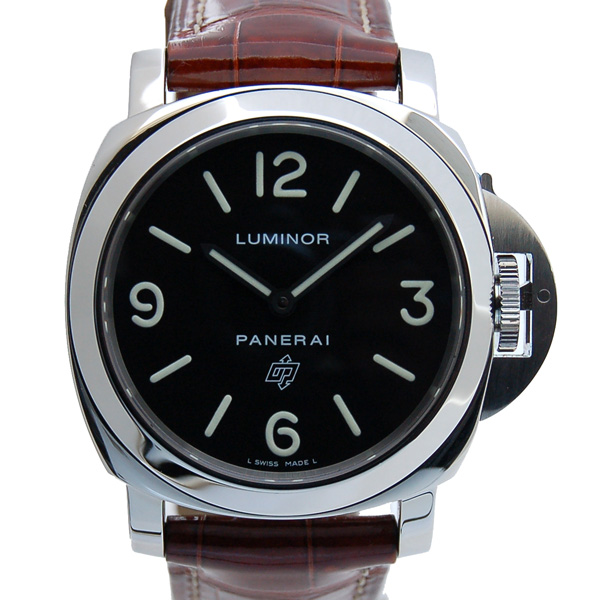 パネライ　PANERAI　ルミノールベースLOGO　44mm　PAM00000　手巻き　革ベルト　USED　中古