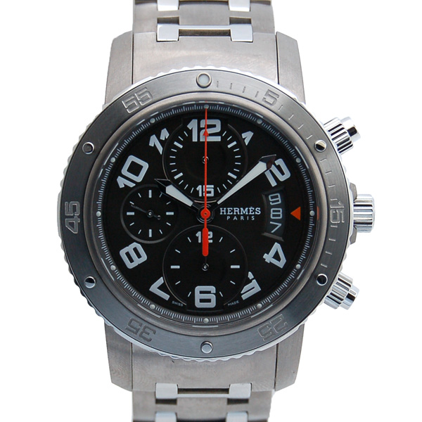 エルメス　HERMES　クリッパークロノ　メカニカルダイバー　CP2.941.230/4963　メンズ　自動巻　グレー　未使用品