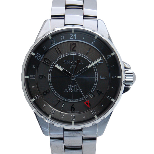 シャネル　CHANEL　J12　クロマティック　GMT　H3099　チタンセラミック　41mm　グレー　USED　中古