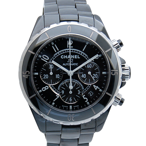 シャネル　CHANEL　J12　クロノグラフ　H0940　41mm　ブラックセラミック　メンズ　USED　中古