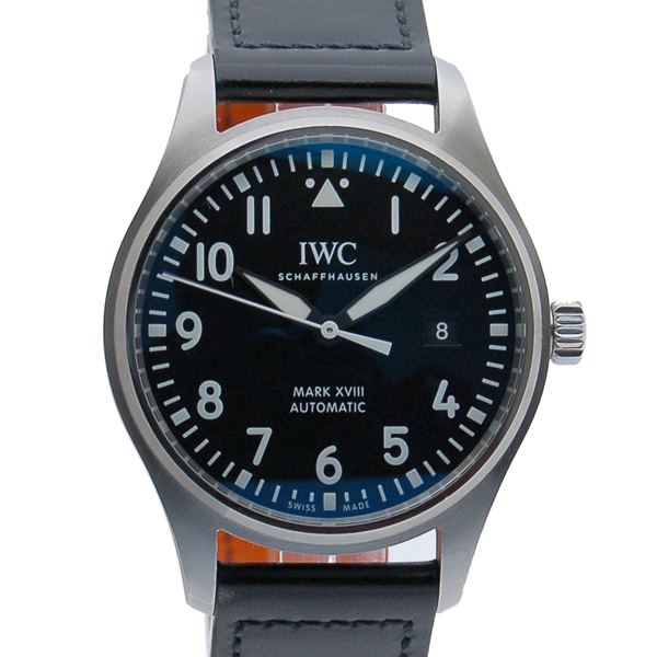 IWC　パイロットウォッチ　マーク18　IW327001　ブラック　革　USED　中古
