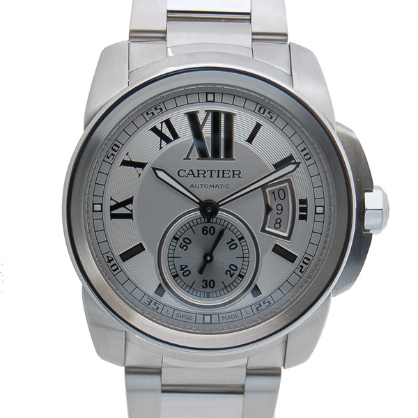 カルティエ　CARTIER　カリブル　ドゥ　カルティエ　W7100015　SS　シルバー　メンズ　自動巻　SSブレス　USED　中古
