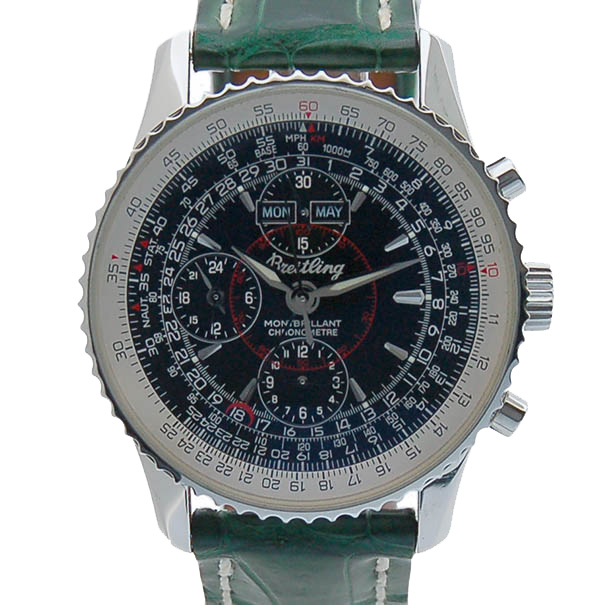 ブライトリング　BREITLING　モンブリランダトラ　A21330　ブラック　SS　革　USED　中古